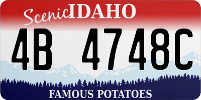 ID license plate 4B4748C