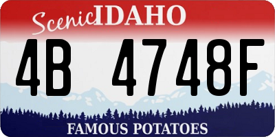 ID license plate 4B4748F
