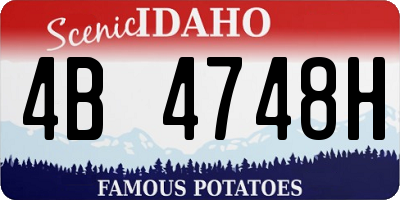ID license plate 4B4748H