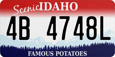 ID license plate 4B4748L