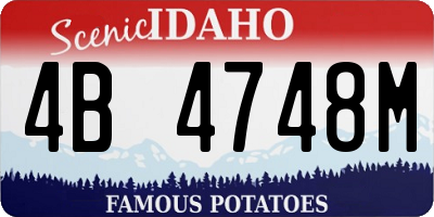 ID license plate 4B4748M
