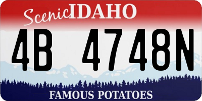 ID license plate 4B4748N