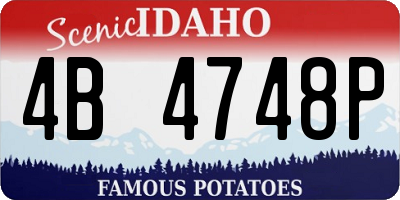 ID license plate 4B4748P