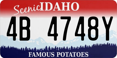ID license plate 4B4748Y