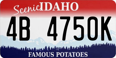 ID license plate 4B4750K
