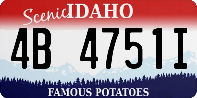 ID license plate 4B4751I