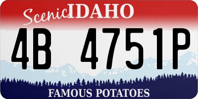 ID license plate 4B4751P