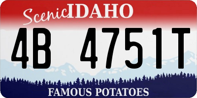 ID license plate 4B4751T