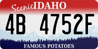 ID license plate 4B4752F