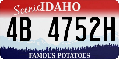 ID license plate 4B4752H