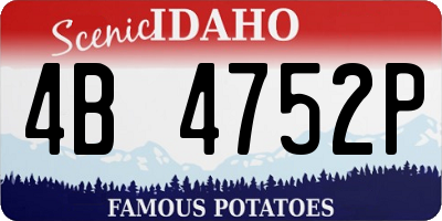 ID license plate 4B4752P