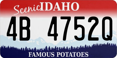 ID license plate 4B4752Q