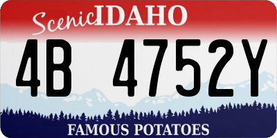 ID license plate 4B4752Y