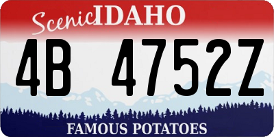 ID license plate 4B4752Z