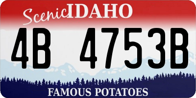 ID license plate 4B4753B