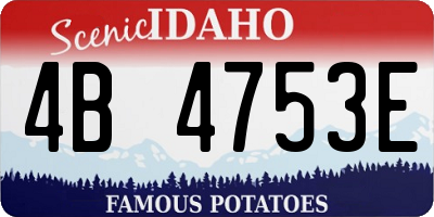 ID license plate 4B4753E