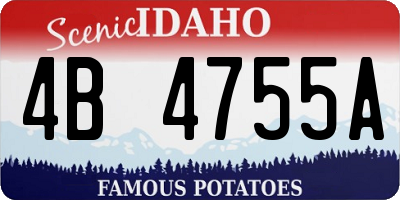 ID license plate 4B4755A