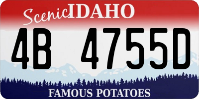 ID license plate 4B4755D