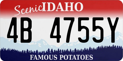 ID license plate 4B4755Y