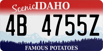 ID license plate 4B4755Z