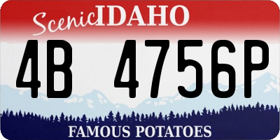 ID license plate 4B4756P