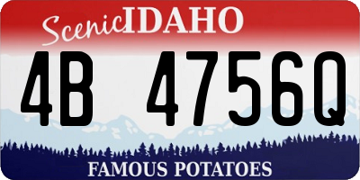 ID license plate 4B4756Q