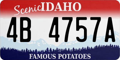 ID license plate 4B4757A