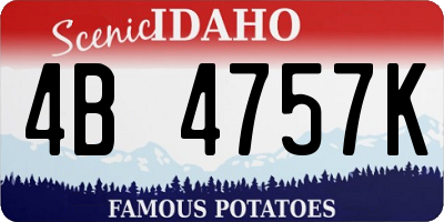ID license plate 4B4757K