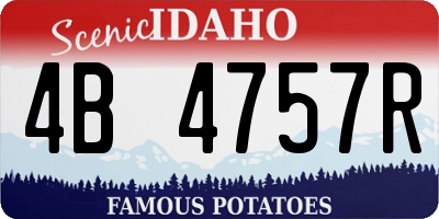 ID license plate 4B4757R