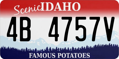 ID license plate 4B4757V