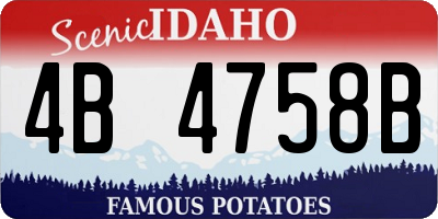 ID license plate 4B4758B
