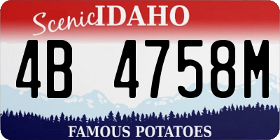 ID license plate 4B4758M