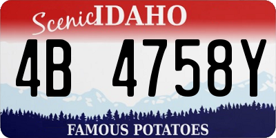 ID license plate 4B4758Y