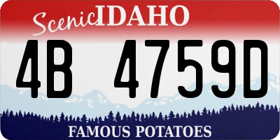 ID license plate 4B4759D