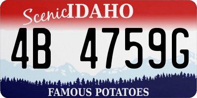ID license plate 4B4759G