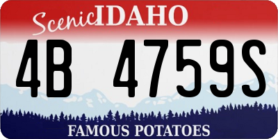 ID license plate 4B4759S