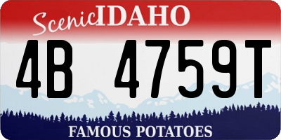 ID license plate 4B4759T