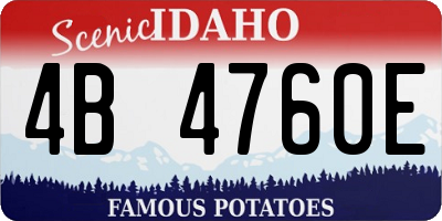 ID license plate 4B4760E