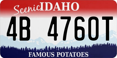 ID license plate 4B4760T