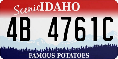 ID license plate 4B4761C