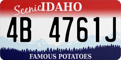 ID license plate 4B4761J