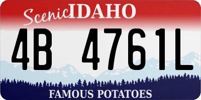 ID license plate 4B4761L