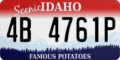 ID license plate 4B4761P