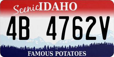 ID license plate 4B4762V