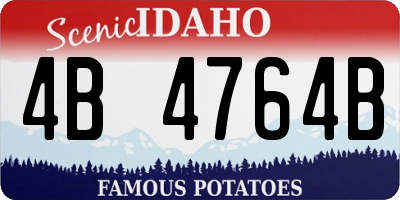 ID license plate 4B4764B