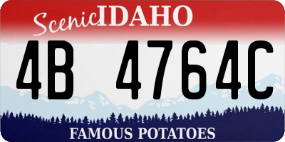 ID license plate 4B4764C