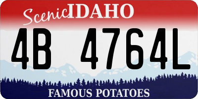 ID license plate 4B4764L
