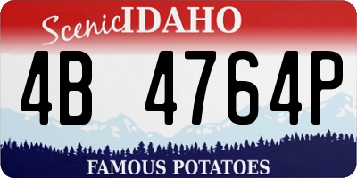 ID license plate 4B4764P