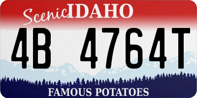 ID license plate 4B4764T