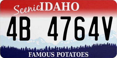ID license plate 4B4764V